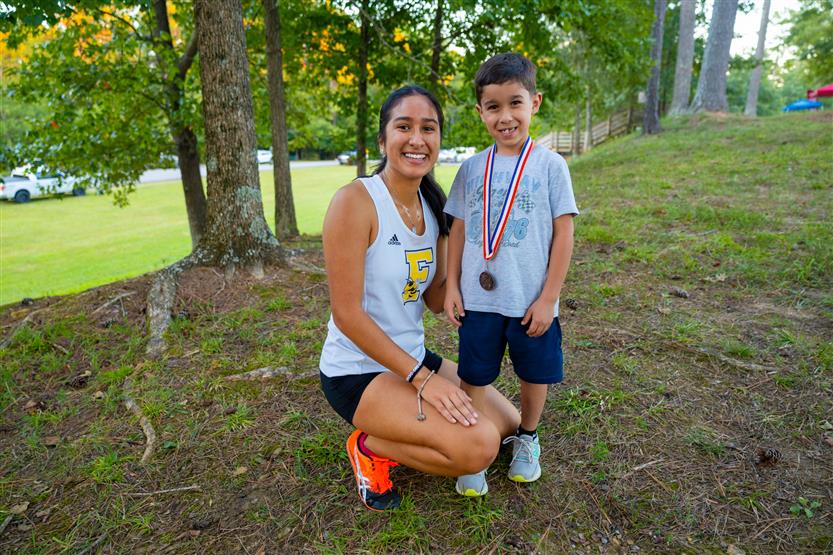Fairview High students run at a cross-country meet